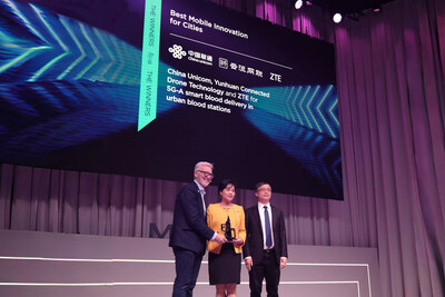 China Unicom, YunHuan Technology and ZTE win the GSMA GLOMO "Best Mobile Innovation for Cities" award (PRNewsfoto/ZTE Corporation)