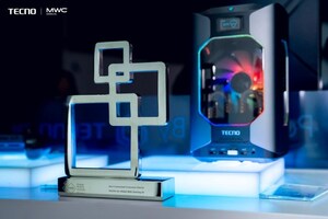 TECNO's MEGA MINI Gaming G1 Shines at GLOMO Awards 2025 during MWC 2025