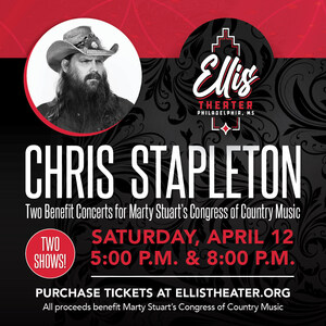 Marty Stuart's Congress of Country Music Announces Two Fundraiser Performances by Chris Stapleton at the Ellis Theater
