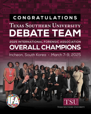 Texas Southern University Debate Team Wins International Forensic Association Championship