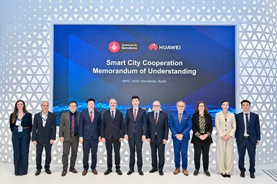 Huawei and Barcelona City Council Sign Strategic MoU (PRNewsfoto/HUAWEI)