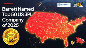 Barrett Distribution Selected as a 2025 Top 50 U.S. 3PL by Fulfill.com
