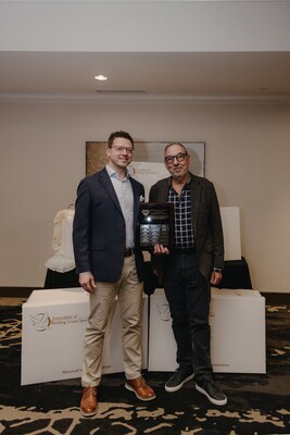 Kyle Matthews of Janet Davis Cleaners with Ken Kinzer of Bridgestone Cleaners
