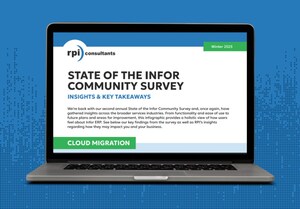 RPI Consultants 2025 State of the Infor Community Survey Highlights Cloud Adoption, User Sentiment, and Training Needs
