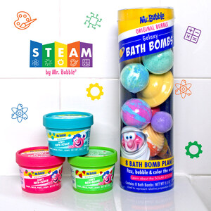 Mr. Bubble Takes Bath time to New Heights of Sensory Play & STEAM Learning with New Galaxy Bath Bombs and Soapy Bath-Dough Mr. Bubble Takes Bath time to New Heights of Sensory Play & STEAM Learning with New Galaxy Bath Bombs and Soapy Bath-Dough