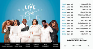 TAMELA AND DAVID MANN ANNOUNCE HIGHLY ANTICIPATED 'THE LIVE BREATHE FIGHT TOUR' FEATURING ERICA CAMPBELL, TYE TRIBBETT, KAREN CLARK-SHEARD &amp; KIERRA SHEARD