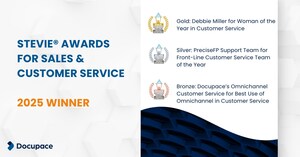 2025 Stevie® Awards for Sales &amp; Customer Service Honors Docupace with Gold, Silver and Bronze Awards