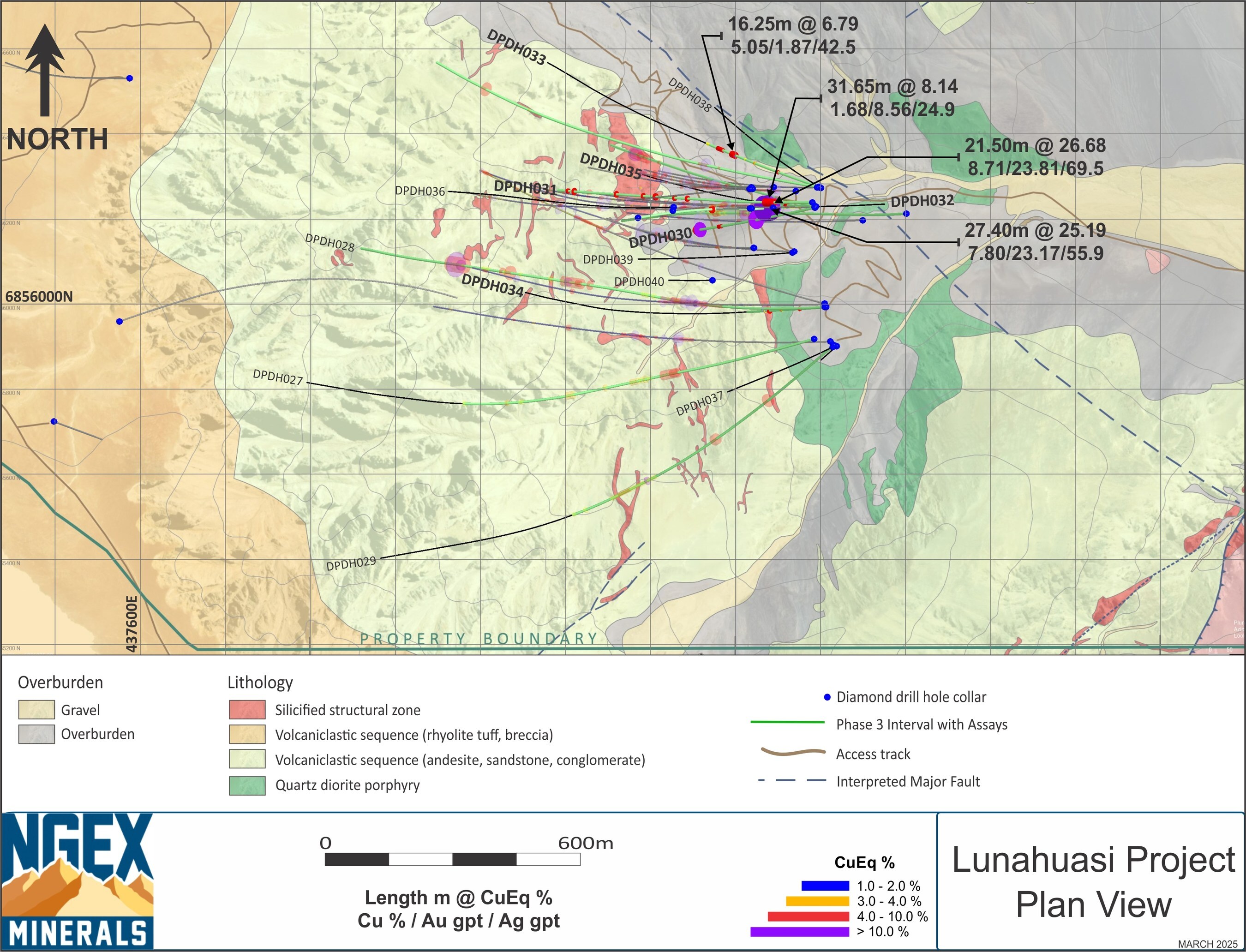 Lunahuasi Geology Drill Plan 2025 March (CNW Group/NGEx Minerals Ltd.)