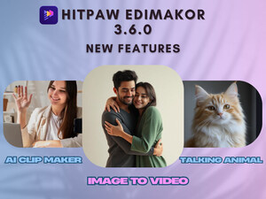 Introducing HitPaw Edimakor 3.6.0's Smart Features: AI-Powered Image-to-Video, Talking Animals, and AI Clip Maker!