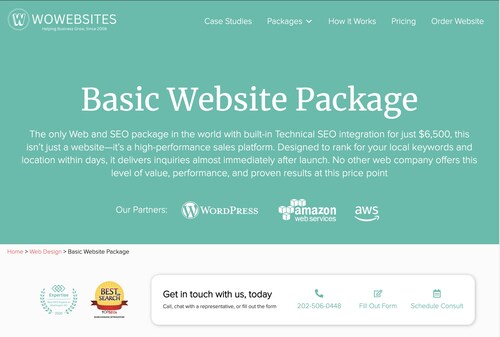 Basic Website Package:  Receive Inquiries within 14 days!