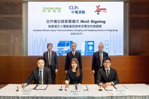 CLPe Teams Up with Zoomlion and Sanroc, Planning Introduction of Hong Kong's First Five-Axis Electric Heavy Crane Lorry and Battery Charging and Swapping Service