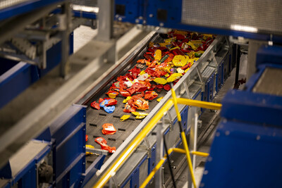 Plastics are sorted by color and type at the Indianapolis Polymer Center.