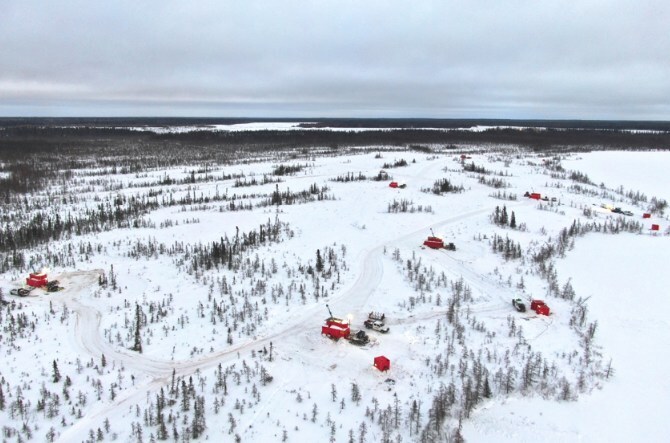Multiple drill rigs actively drilling towards additional intersections into the Tesla Zone. (CNW Group/Foran Mining Corporation) Multiple drill rigs actively drilling towards additional intersections into the Tesla Zone. (CNW Group/Foran Mining Corporation)