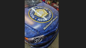 The National Police Association #31 Toyota Spotlights Missing Person at the ARCA Pensacola 150 race at Five Flags Speedway March 22nd