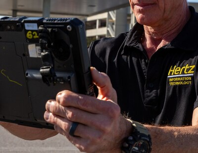Hertz deployed the Getac UX10 rugged tablet and software to enhance the airport pick up and drop off experience enabling agents to serve more customers more quickly at peak times. Hertz deployed the Getac UX10 rugged tablet and software to enhance the airport pick up and drop off experience enabling agents to serve more customers more quickly at peak times.