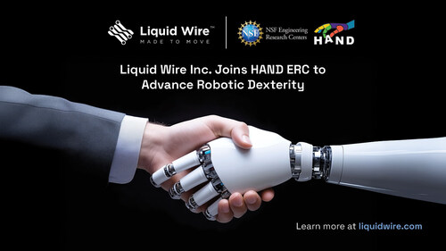 Human hand shaking robot hand