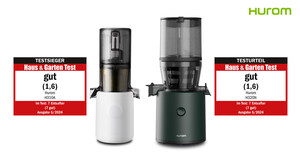 Hurom Juicers Earn Top Ratings from Germany's Haus &amp; Garten Test Magazine
