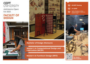 Faculty of Design at CEPT University Invites Applications to UG and PG Programs 2025 Faculty of Design at CEPT University Invites Applications to UG and PG Programs 2025