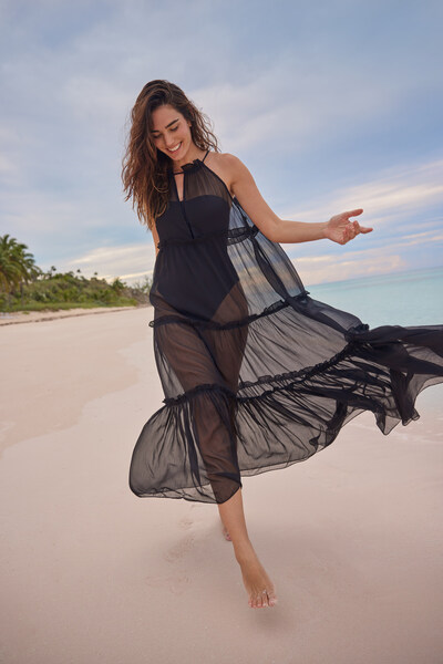 Mimi Flamingo Paradise Chiffon Oceana Dress