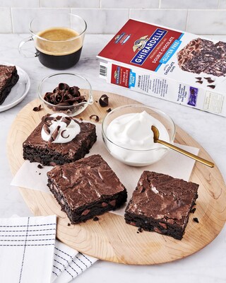 With Ghirardelli's new Gluten Free Double Chocolate Brownie Mix, gluten-free consumers can indulge in the same decadent Ghirardelli brownie experience made with the same luscious chocolate.