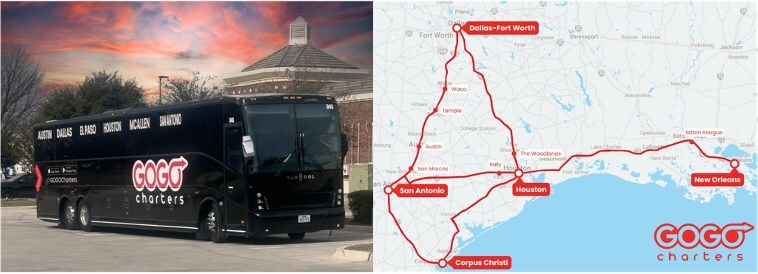 GOGO Charters Reveals Transfer Locations for Texas & Gulf-Region Service Network