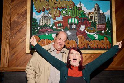 Scranton super fans will see this isn’t a normal Chili’s restaurant the moment they walk in the door and spot a giant, Chili’s Scranton Branch chalk art mural created by the original Chili’s artist from the early 2000s.