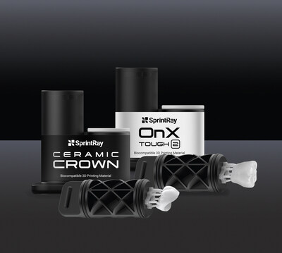 SprintRay’s Ceramic Crown and OnX Tough 2 resin capsules enable the Midas Digital Press to produce durable, aesthetic restorations in under 10 minutes.