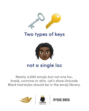 DOVE AND RISE.365 CALL FOR BLACK HAIR REPRESENTATION IN EMOJIS