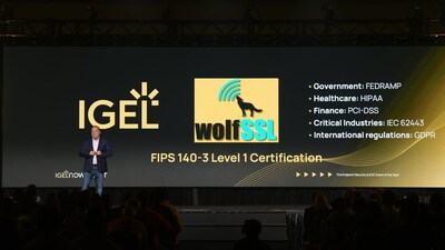 IGEL partners with wolfSSL, a premier provider of military-grade cryptographic solutions, to achieve FIPS 140-3 Level 1 certification