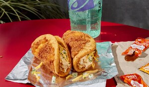 TACO BELL'S TOASTED CHEDDAR STREET CHALUPAS ADD MORE CRUNCH AND FLAVOR TO THE ORIGINAL, INSIDE AND OUT