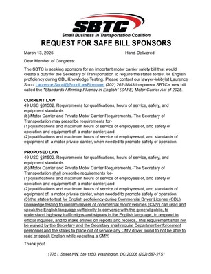 Request for Connor's Law Sponsors