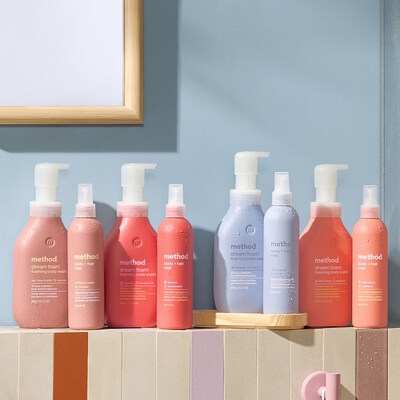 method dream foam body wash and body + hair mists