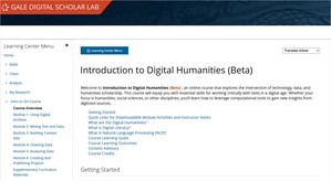 Gale Launches Online Digital Humanities Course for Undergraduate Students