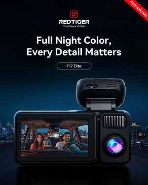 Redtiger's New F17 Elite Dash Cam is World's First to Offer Full-Color Night Vision