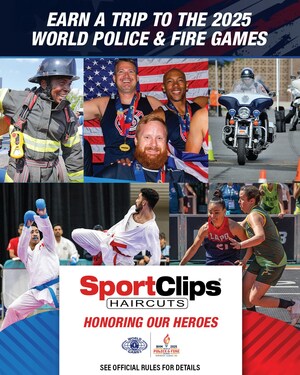 Sport Clips Haircuts is "Honoring our Heroes" by sending five first responders to the World Police &amp; Fire Games