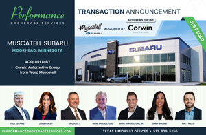 Performance Brokerage Services Advises on the Sale of Muscatell Subaru in Moorhead, Minnesota to Top-150 Dealership Group, Corwin Automotive Group