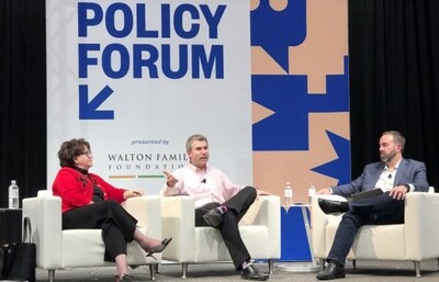 Norwood, right, participating in an educational policy panel
