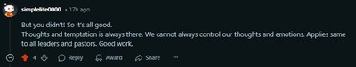 Reddit Comment