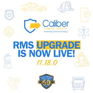 Caliber Public Safety Announces Online RMS 11.18.0 Upgrade, Featuring A New Premium Crash Reporting Solution