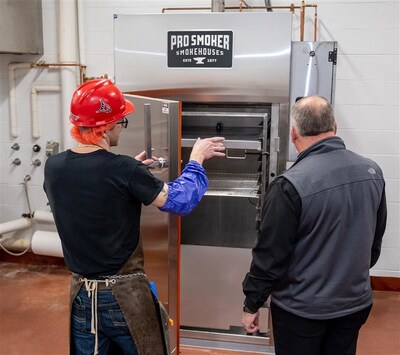 Pro Smoker donates commercial smokehouse to University of Wisconsin-River Falls.