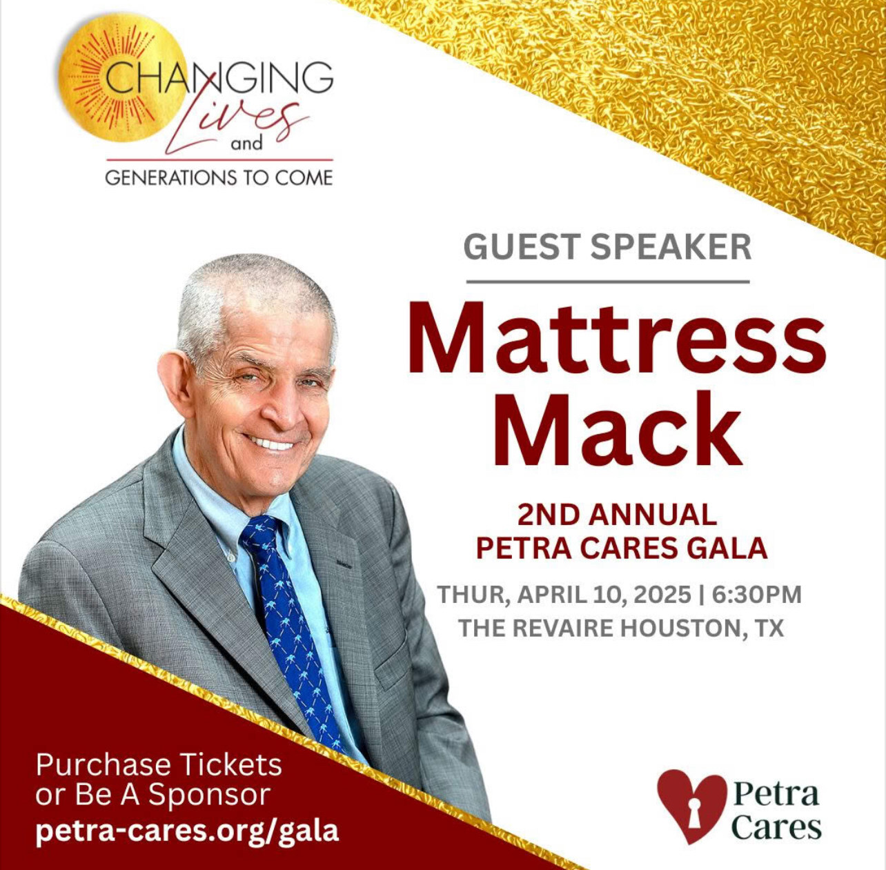 Mattress Mack to Deliver Keynote at 2nd Annual Petra Cares Gala on April 10, 2025