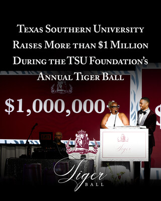 Texas Southern University raises more than $1 million during its annual Tiger Ball, presented by the Texas Southern University Foundation Board of Trustees.