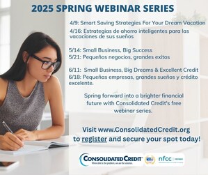Consolidated Credit lanza una serie de seminarios web gratuitos de primavera centrados en las vacaciones, el éxito de las pequeñas empresas y la transición del crédito personal al comercial