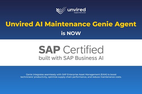 Unvired AI Maintenance Genie is now Certified by SAP