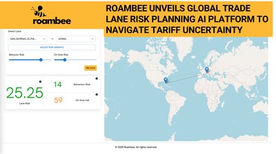 Roambee Unveils Global Trade Lane Risk Planning AI Platform to Navigate Tariff Uncertainty