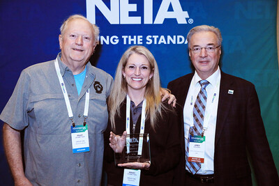 Group CBS President Ashley Ledbetter received the NETA Alliance Partner of the Year Award at PowerTest 2025.