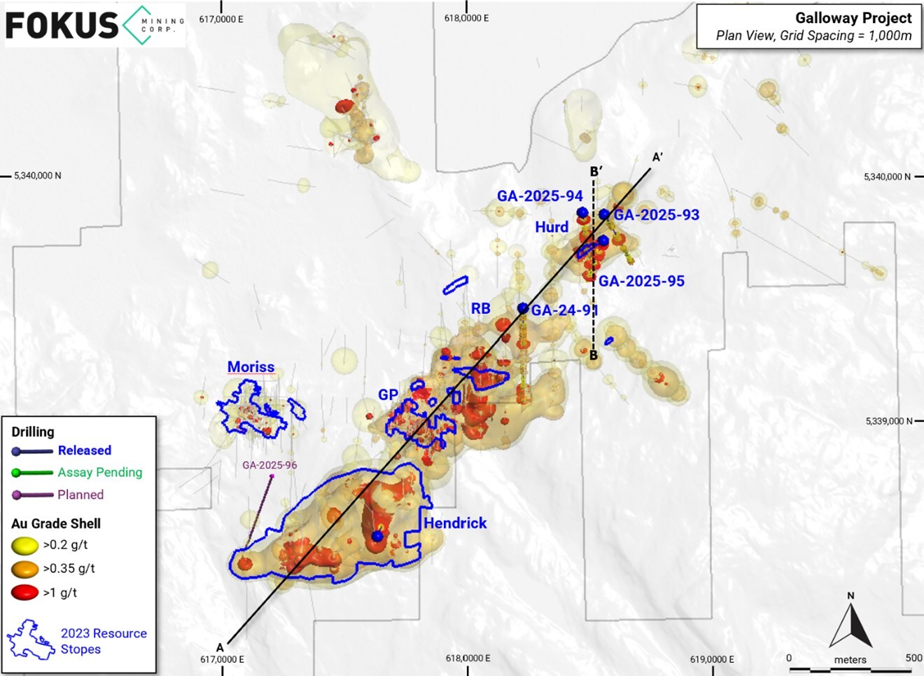 Figure 1: Galloway trend drilling (CNW Group/Fokus Mining Corporation) Figure 1: Galloway trend drilling (CNW Group/Fokus Mining Corporation)
