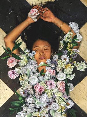 Amanda Greive "Idyll Wise" Oil on panel, 18 x 24 inches