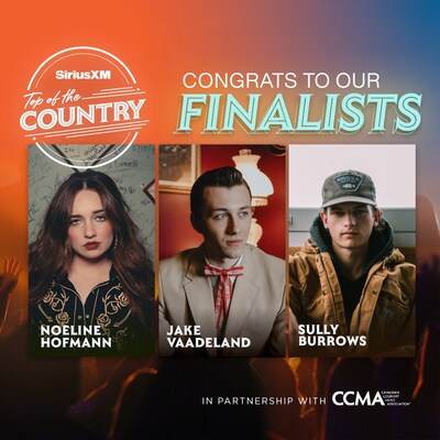 2025 Top of the Country Finalists (CNW Group/Sirius XM Canada Inc.)