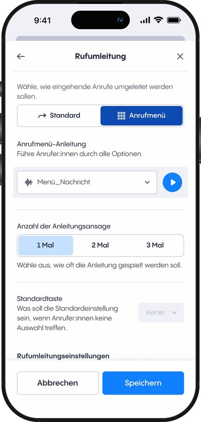 Die Benutzeroberfläche von Rinkel ist klar und einfach zu bedienen.